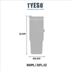 TYESO Botol Minum  Roam TS-01024 Tumbler Wildwood Petals 900ml 30 FL OZ - Stainless Steel Anti Bocor Sedotan Lipat Gagang Portable