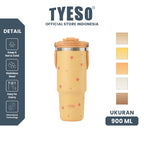 TYESO Botol Minum  Roam TS-01024 Tumbler Wildwood Petals 900ml 30 FL OZ - Stainless Steel Anti Bocor Sedotan Lipat Gagang Portable