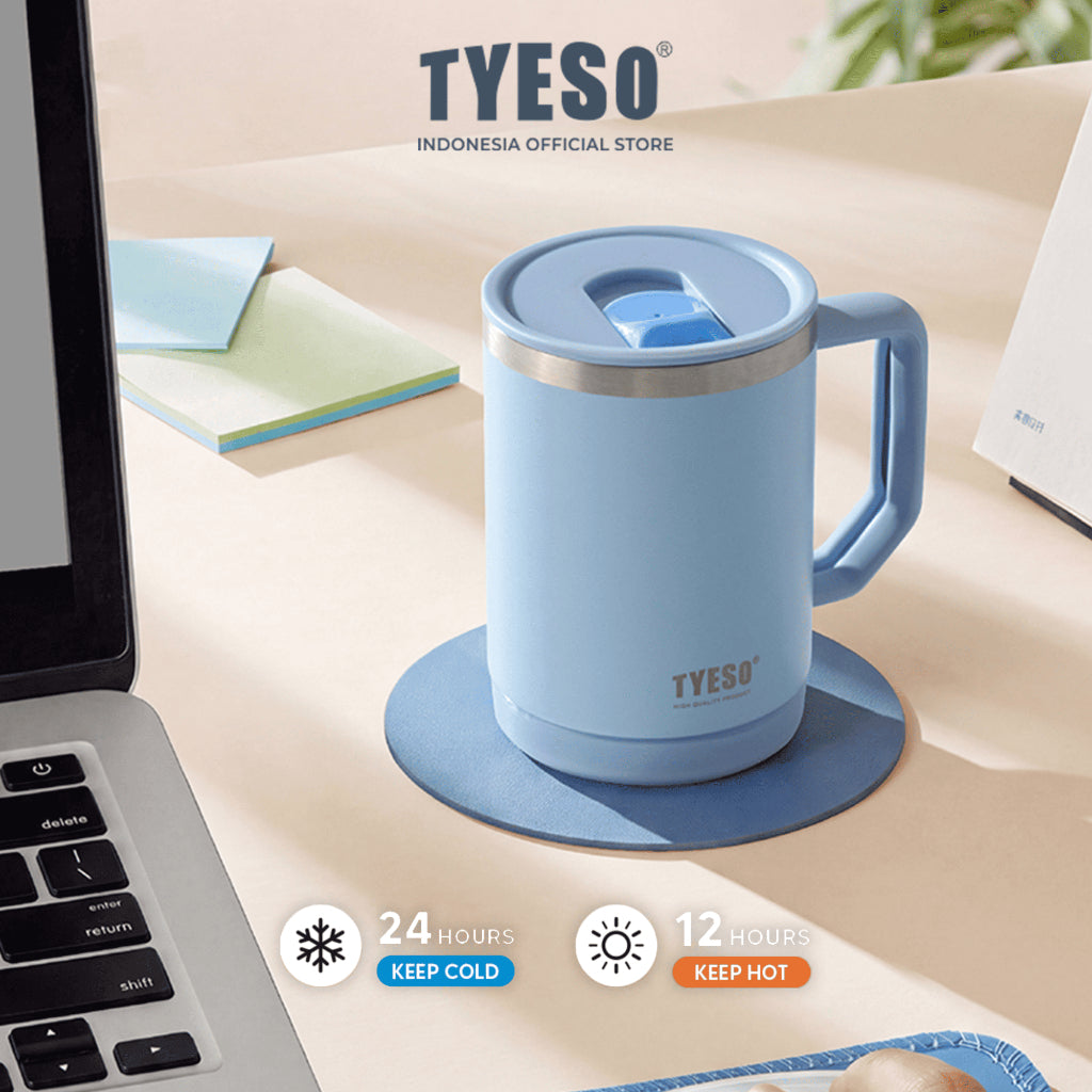 Tyeso CASK 710ml 2.0 Mug Kantor Stainless Steel Vacuum Insulated TS-02702 Tumbler Gagang Anti Panas