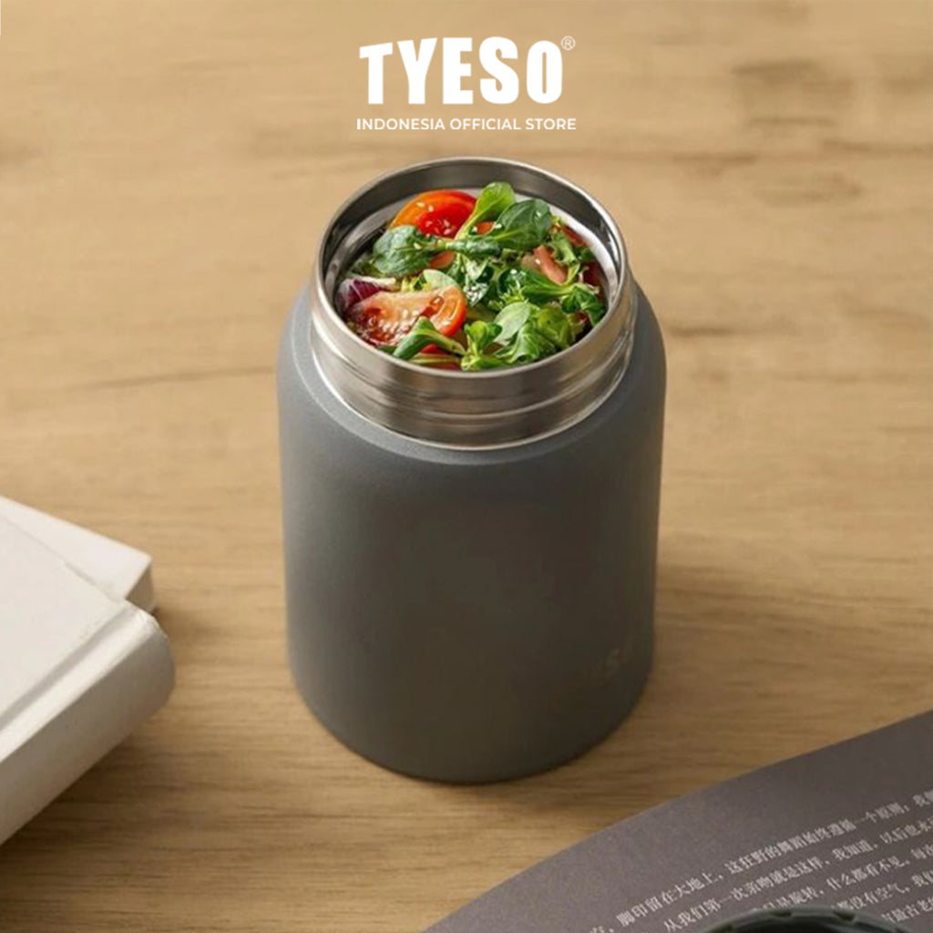 [Stainless Steel 316] Tyeso Wadah Bekal Makan Premium Anti Tumpah 220ml SUS316 TS-01041 Tahan Panas Dingin Kotak Makan Anak Kantor Estetik