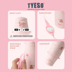 Tyeso TS-01-02805 Wonderland Vacum Insulated Kidz Bottle 600ml Stainless Steel BPA FREE 20 Oz