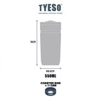Tyeso Tumbler 550mL Leak Proof TS-01-01020 Plump Gold Silicone Handle Coffee Cup Portable BPA FREE FREE 18 Oz