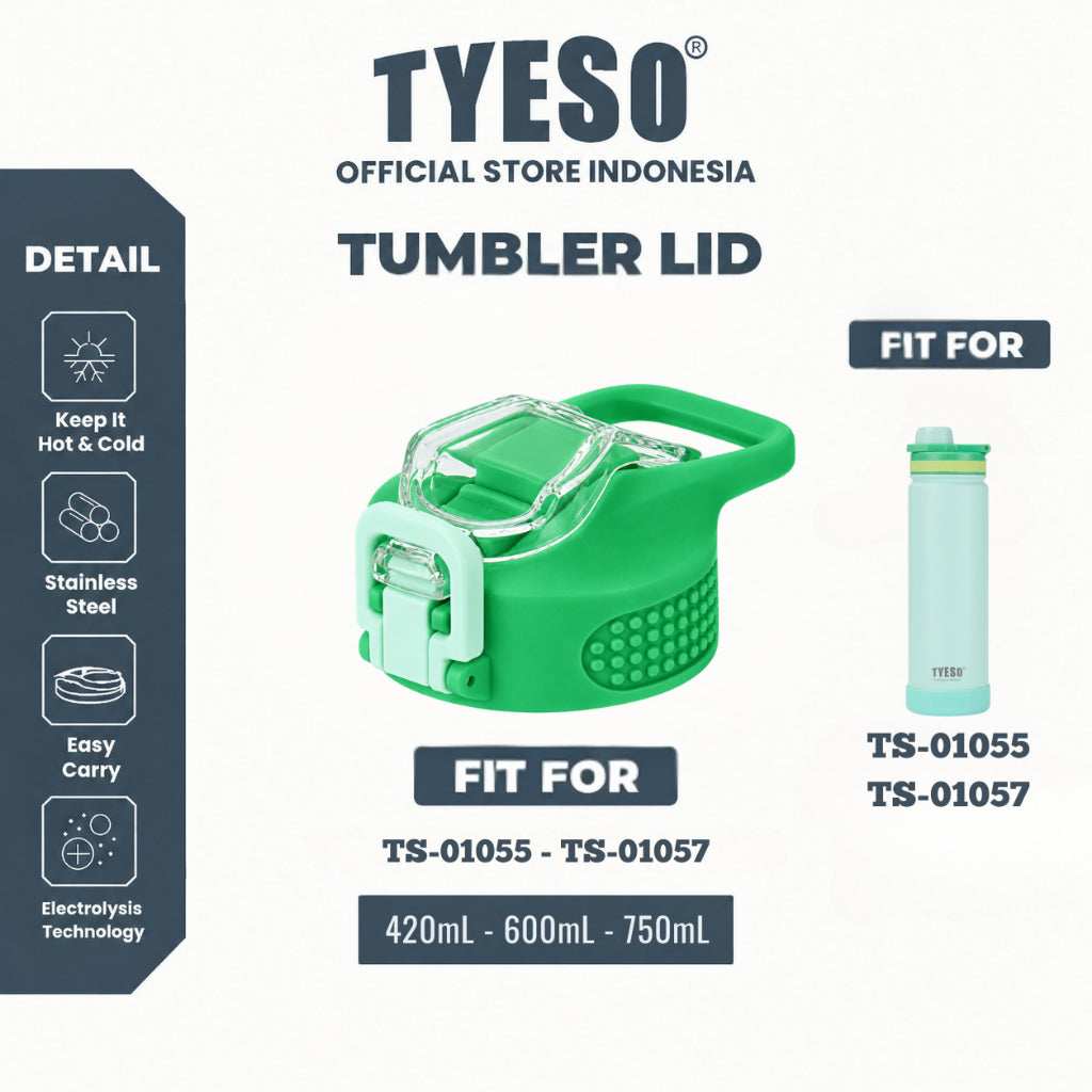 [ HANYA TUTUP ] Tyeso  Tutup Tumbler TS-8138 Fit For TS-01055 TS-01056 TS-01057  Sparepart Original Tumbler Lid