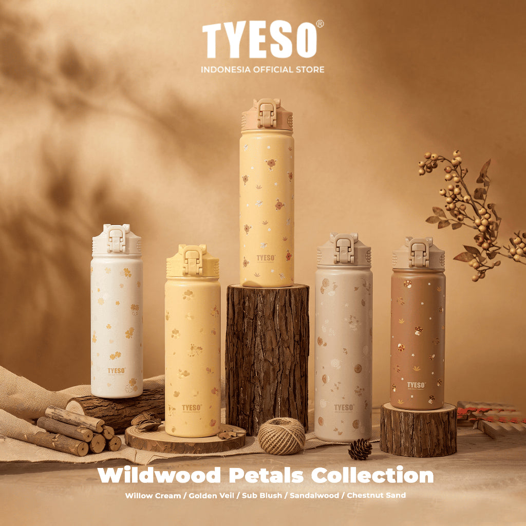 TYESO Botol Minum Wander 750ml 25oz TS -8771C Wildwood Petals - Stainless Steel 304 Double Wall Vacuum Leakproof BPA Free