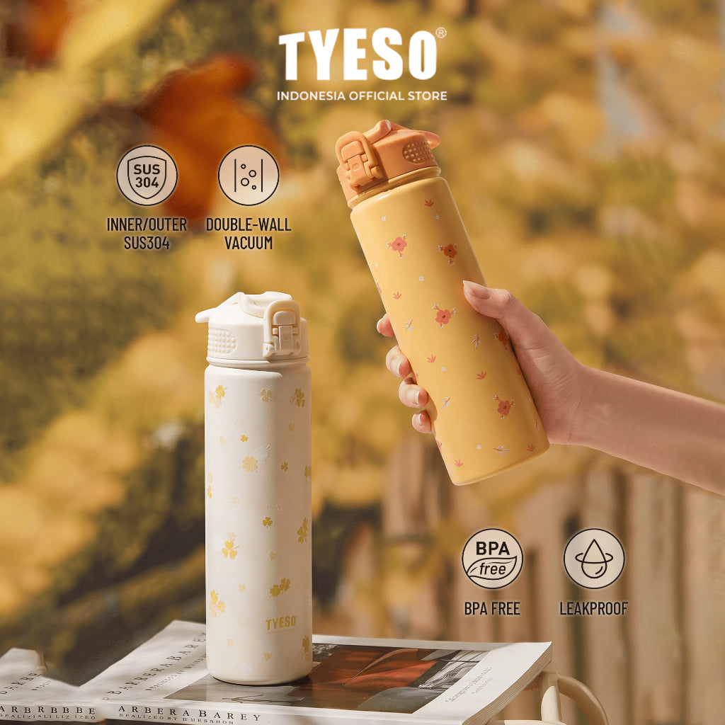 TYESO Botol Minum Wander 750ml 25oz TS -8771C Wildwood Petals - Stainless Steel 304 Double Wall Vacuum Leakproof BPA Free