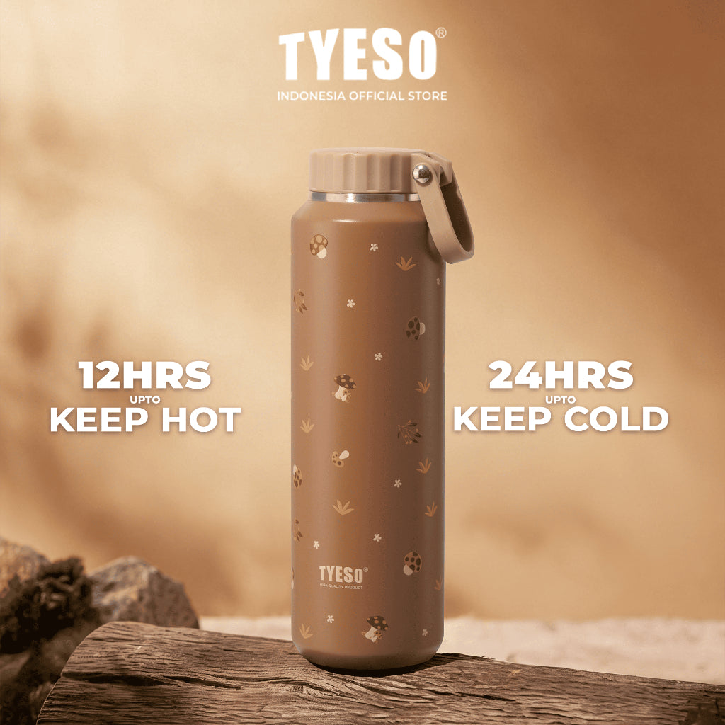 TYESO Botol Minum Mesa 710ml 24oz TS-8756C Wildwood Petals - Stainless Steel 304 Double Wall Vacuum Leakproof BPA Free