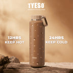 TYESO Botol Minum Mesa 710ml 24oz TS-8756C Wildwood Petals - Stainless Steel 304 Double Wall Vacuum Leakproof BPA Free