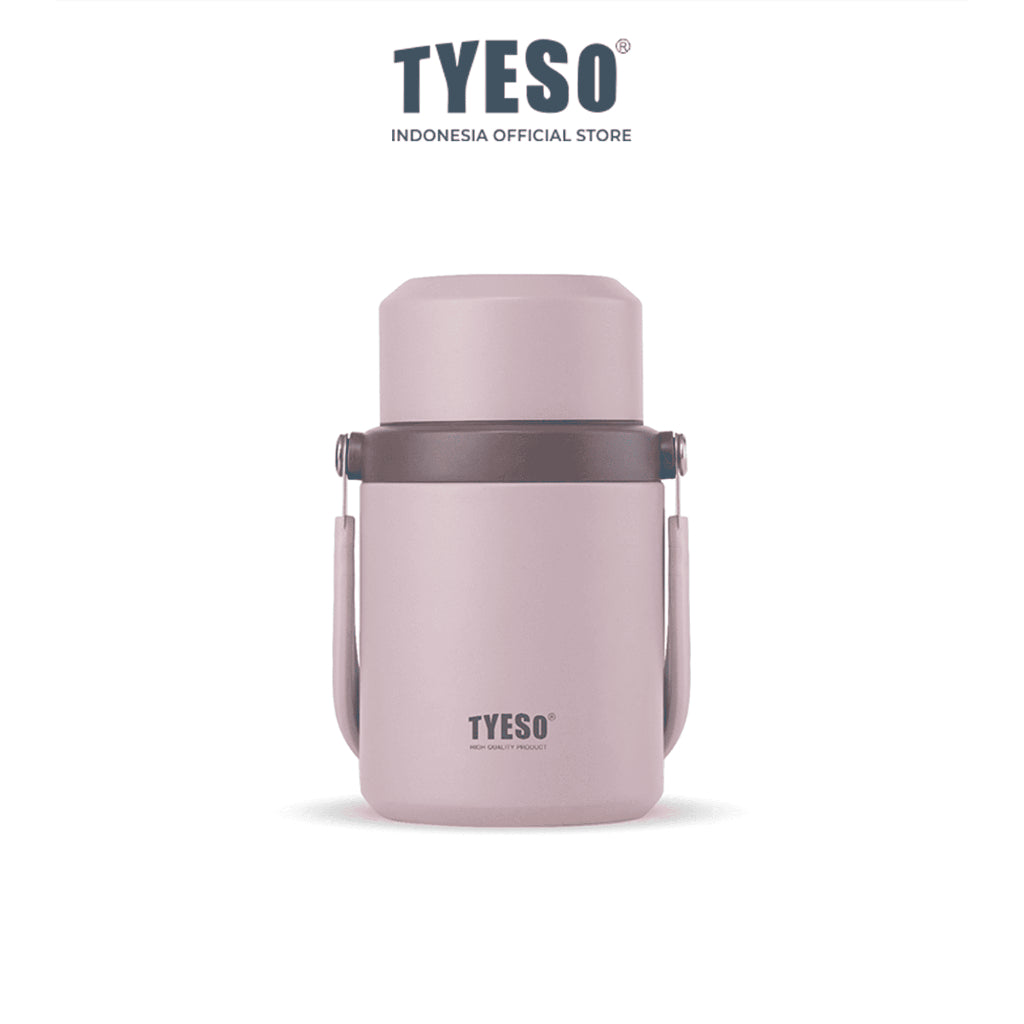 Tyeso Tavo Food Jar 710ml TS-02601 Wadah Makanan Vacuum Stainless SUS316 Panas Dingin Anti Bocor Gagang Lipat