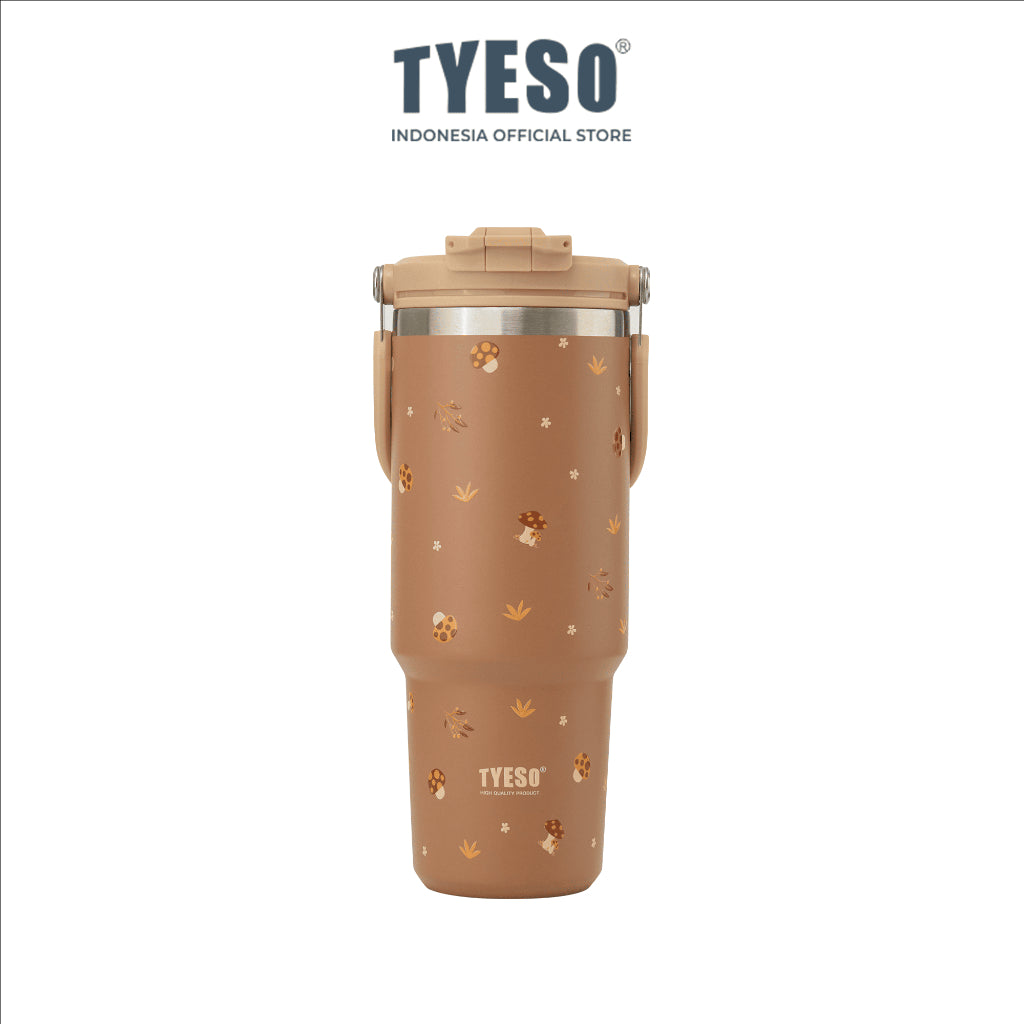 TYESO Botol Minum  Roam TS-01024 Tumbler Wildwood Petals 900ml 30 FL OZ - Stainless Steel Anti Bocor Sedotan Lipat Gagang Portable