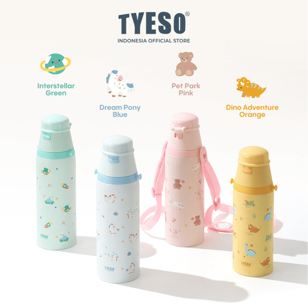 Tyeso TS-01-02805 Wonderland Vacum Insulated Kidz Bottle 600ml Stainless Steel BPA FREE 20 Oz