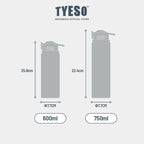 Tyeso Tumbler Botol Minum 600ml TS-01060 Stainless Steel Anti Tumpah Double Vacuum Insulated Sports