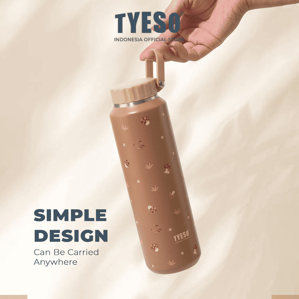 TYESO Botol Minum Mesa 710ml 24oz TS-8756C Wildwood Petals - Stainless Steel 304 Double Wall Vacuum Leakproof BPA Free