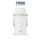 Tyeso Tavo Food Jar 1000ml TS-02602 Wadah Makanan Vacuum Stainless SUS316 Panas Dingin Anti Bocor Gagang Lipat