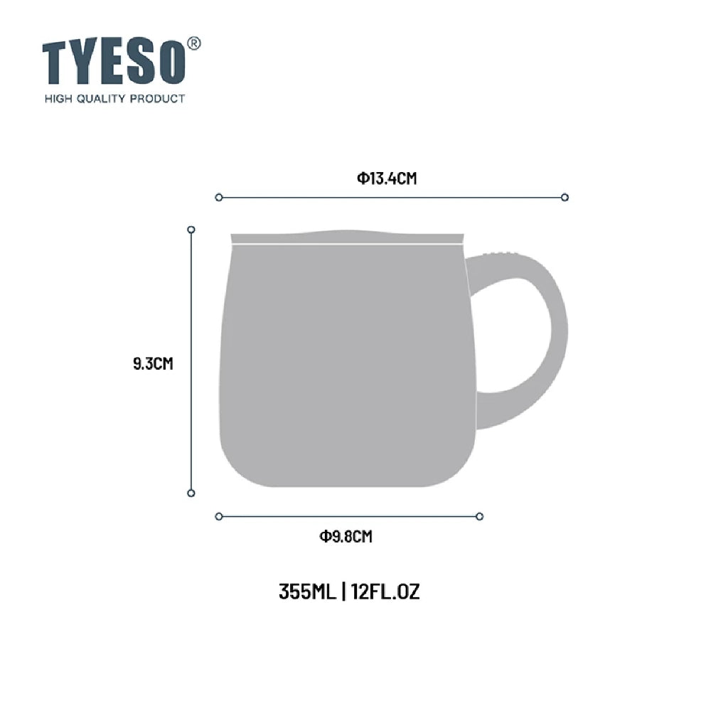 [NEW PRODUCT] Tyeso  Gelas 355 ml Stainless Steel Table Mug 304 Cangkir Kopi Insulated Coffee Cup TS-01043