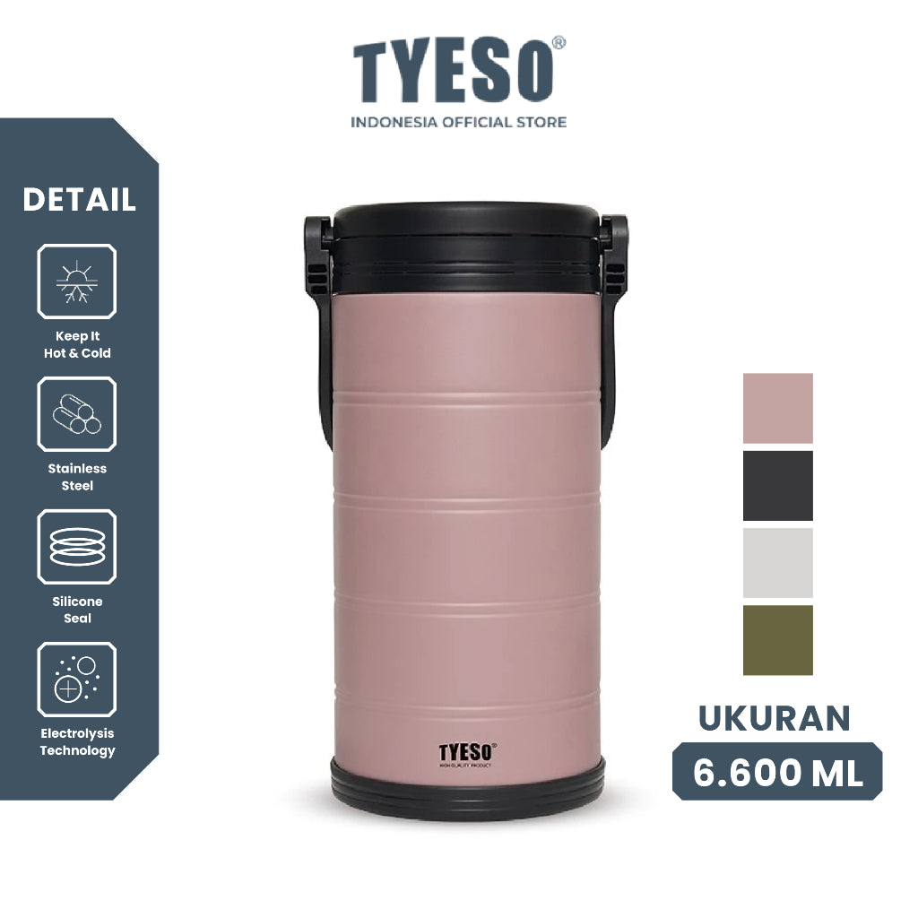 [ NEW PRODUCT ] Tyeso Cooler Bucket Portable 6.6 Liter Stainless Steel With Handle TS-01037 BPA FREE