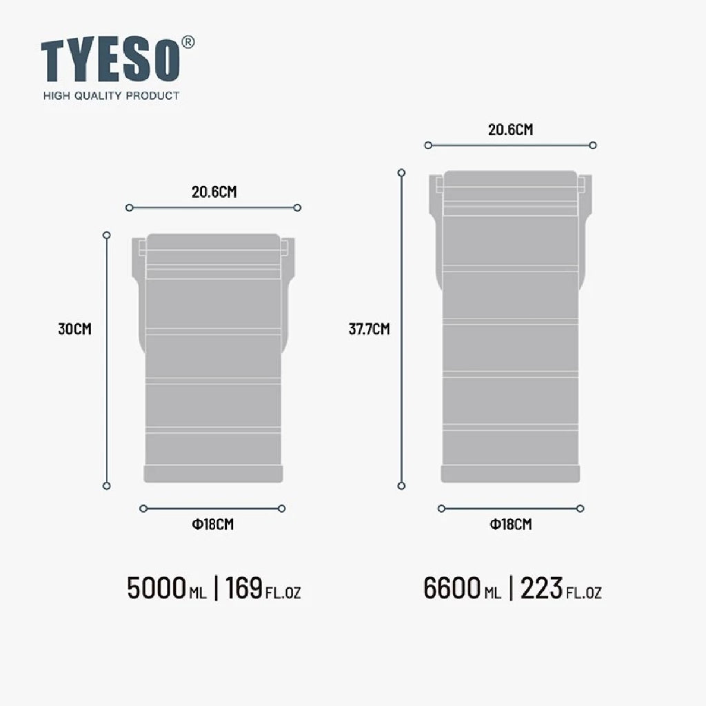 [ NEW PRODUCT ] Tyeso Cooler Bucket Portable 5 Liter Stainless Steel With Handle TS-01036 BPA FREE