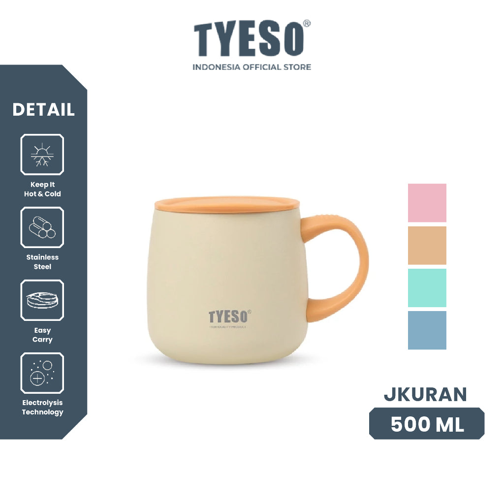 [NEW PRODUCT] Tyeso  Gelas 355 ml Stainless Steel Table Mug 304 Cangkir Kopi Insulated Coffee Cup TS-01043
