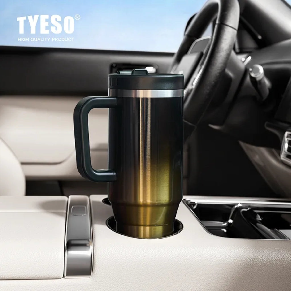 [ NEW PRODUCT ]Tyeso Aura Gradient Tumbler Handle Portable Stainless Coffee cup 1200 mL TS-01062 Thermos Cup Vacuum Insulated