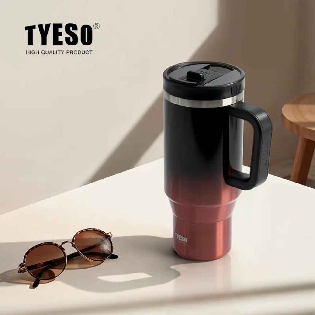 [ NEW PRODUCT ]Tyeso Aura Gradient Tumbler Handle Portable Stainless Coffee cup 1200 mL TS-01062 Thermos Cup Vacuum Insulated