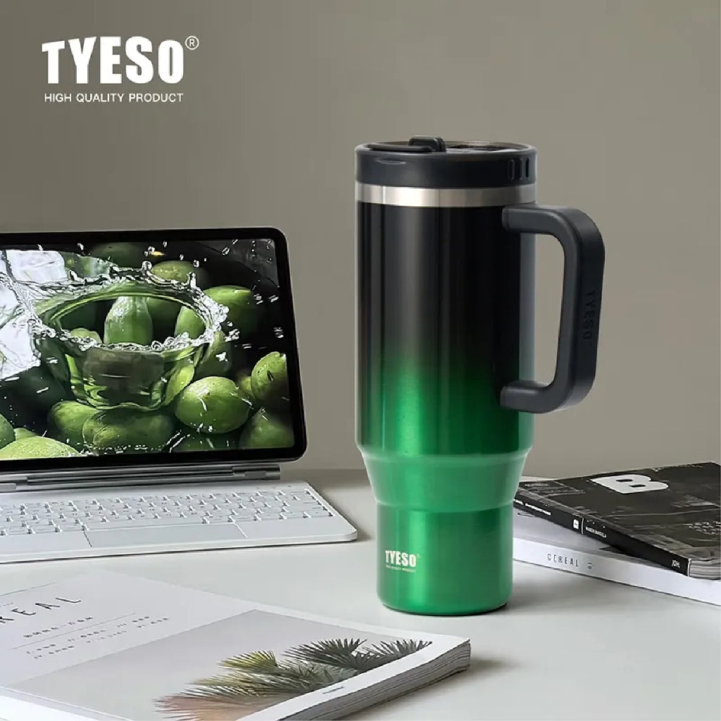 [ NEW PRODUCT ]Tyeso Aura Gradient Tumbler Handle Portable Stainless Coffee cup 1200 mL TS-01062 Thermos Cup Vacuum Insulated