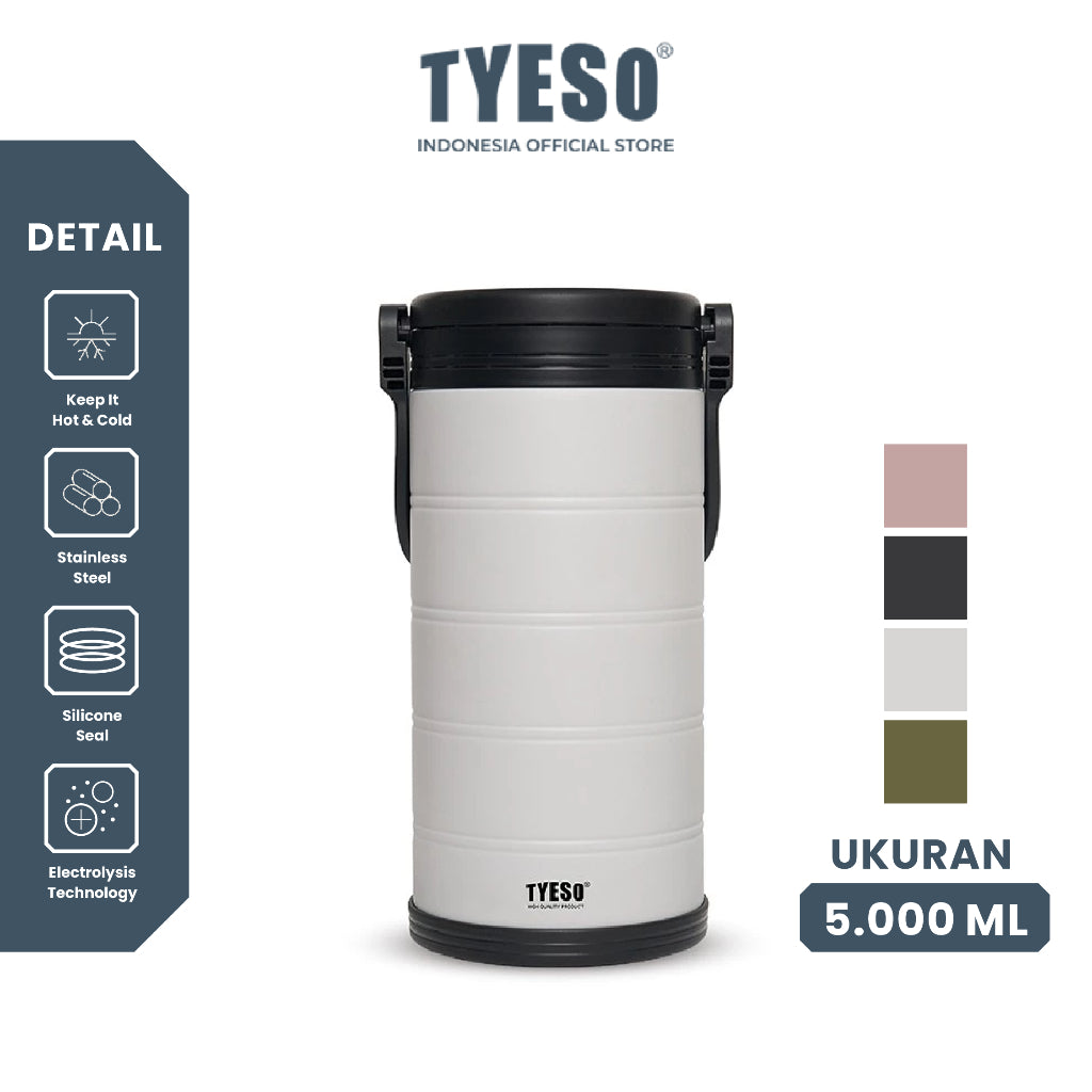 [ NEW PRODUCT ] Tyeso Cooler Bucket Portable 5 Liter Stainless Steel With Handle TS-01036 BPA FREE