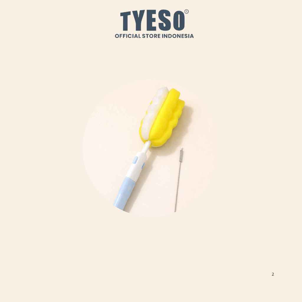 Tyeso Flower Cup Brush Two-Piece Set Kit Sikat Pembersih Botol Dot Sedotan Multifungsi