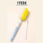 Tyeso Flower Cup Brush Two-Piece Set Kit Sikat Pembersih Botol Dot Sedotan Multifungsi