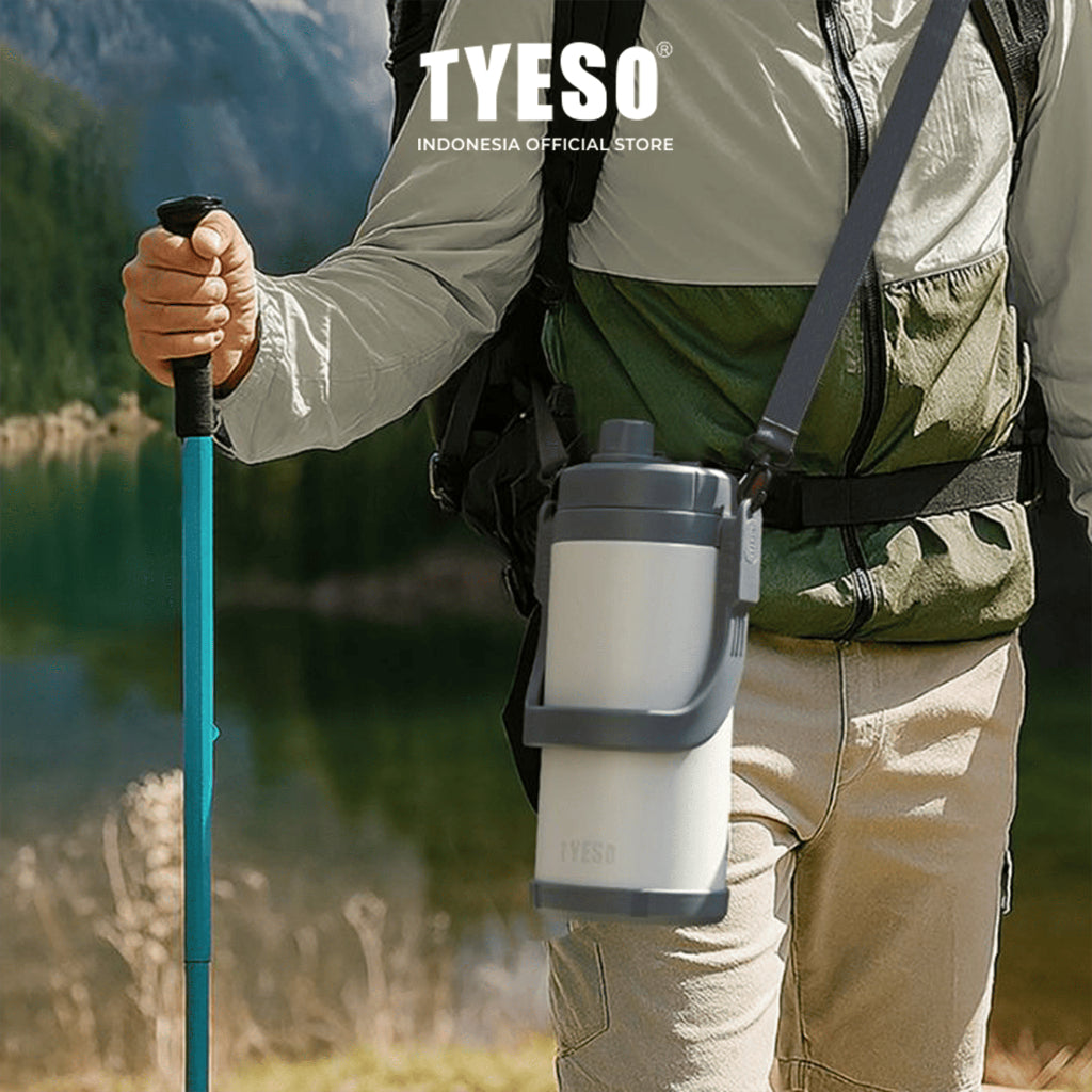 Tyeso TS-01016 Botol Minum Jumbo 2000ML Galon Portable Vacuum Insulated Stainless Steel Sport Outdoor BPA FREE Anti Bocor