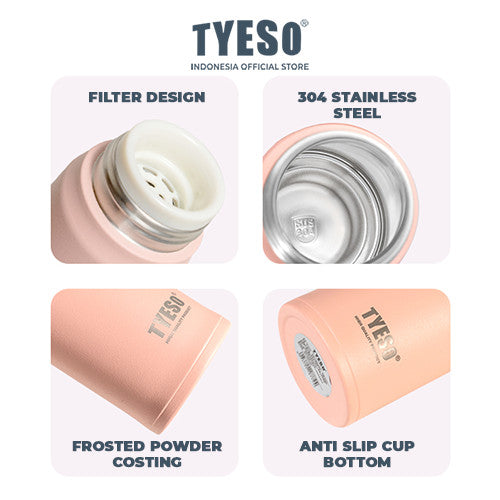 Tyeso Tumbler Botol Minum 500 ml Lightweight TS-8773B Vacuum Insulated Shaker Bottle BPA FREE 17 Oz
