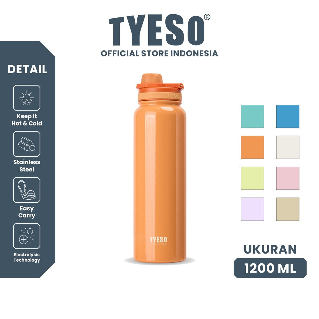 Tyeso Tumbler Botol Minum Stainless 1200mL TS-8725 Sports Vacuum Insulated BPA FREE 40 Oz