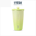 Tyeso Tumbler Gelas Kopi Gradasi Portable 600ml Stainless Steel Free Sedotan TS-8848 Original Resmi