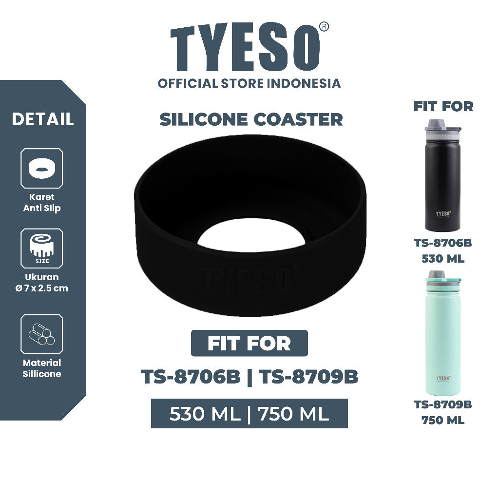 Tyeso Karet Anti Slip Tumbler 530ml/750ml TS-8706/TS8709 - TS-8102 Silicone Coaster