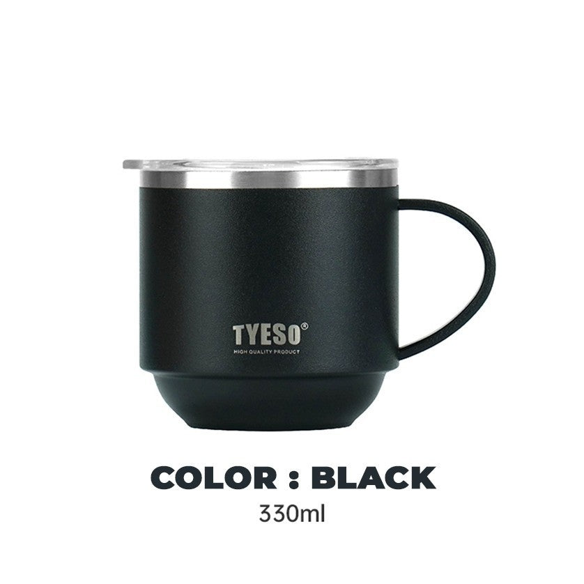 Tyeso Gelas Coffee Mug 330ml TS-8825 Stainless Steel Double Vacuum Insulated Tahan Panas 8 Jam