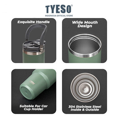 Tyeso Tumbler Portable Stainless 1050 mL TS-8829 Thermos Cup Vacuum Insulated