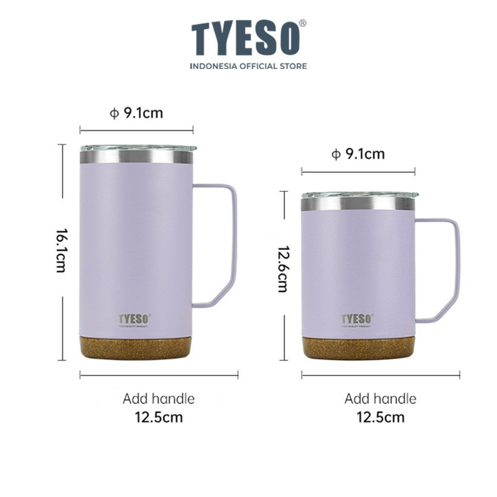 Tyeso Tumbler Mug Stainless Steel 710ml TS-8837 Gelas Motif Kayu Coffee Cup Vacuum Insulated