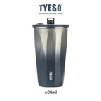 Tyeso Tumbler Gelas Kopi Gradasi Portable 600ml Stainless Steel Free Sedotan TS-8848 Original Resmi