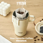 Tyeso Tumbler Gelas 400ml Stainless Steel Table Mug 304 Cangkir Kopi Insulated Coffee Cup TS-8878