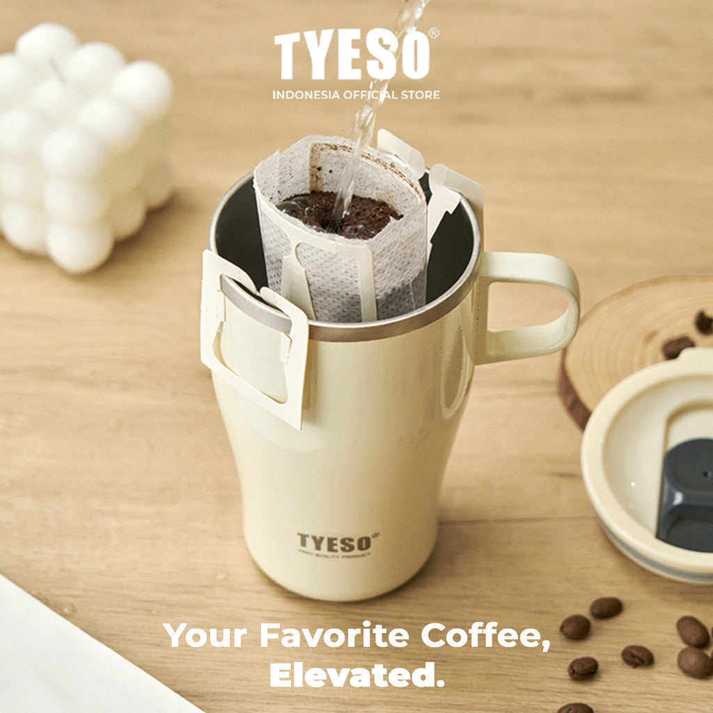 Tyeso Tumbler Gelas 400ml Stainless Steel Table Mug 304 Cangkir Kopi Insulated Coffee Cup TS-8878