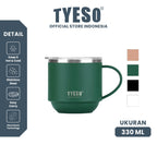Tyeso Gelas Coffee Mug 330ml TS-8825 Stainless Steel Double Vacuum Insulated Tahan Panas 8 Jam