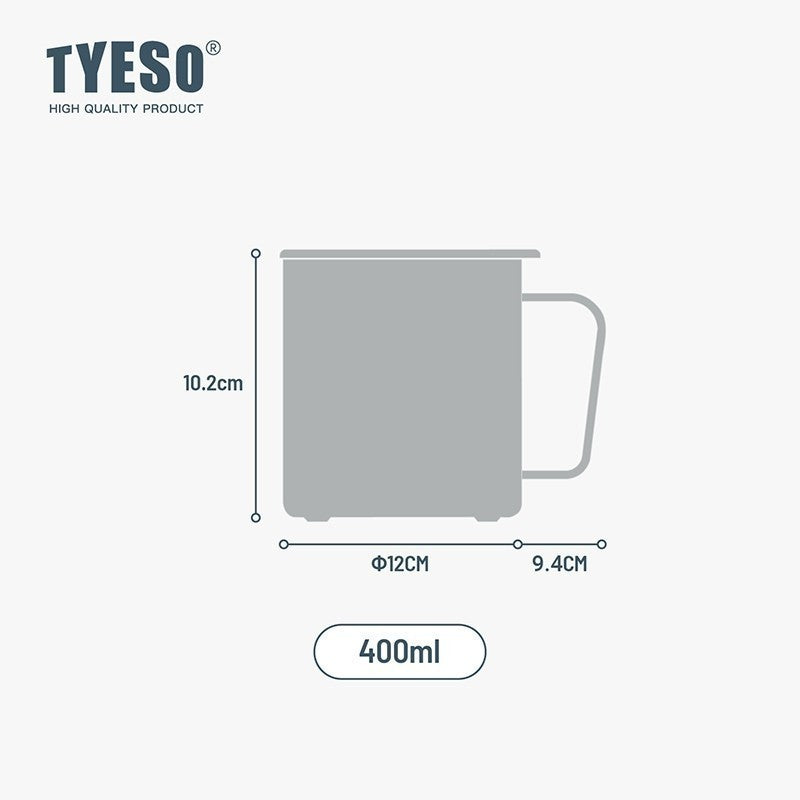 Tyeso Tumbler Gelas Stainless Steel 304 Cangkir Kopi 400ml TS-8789