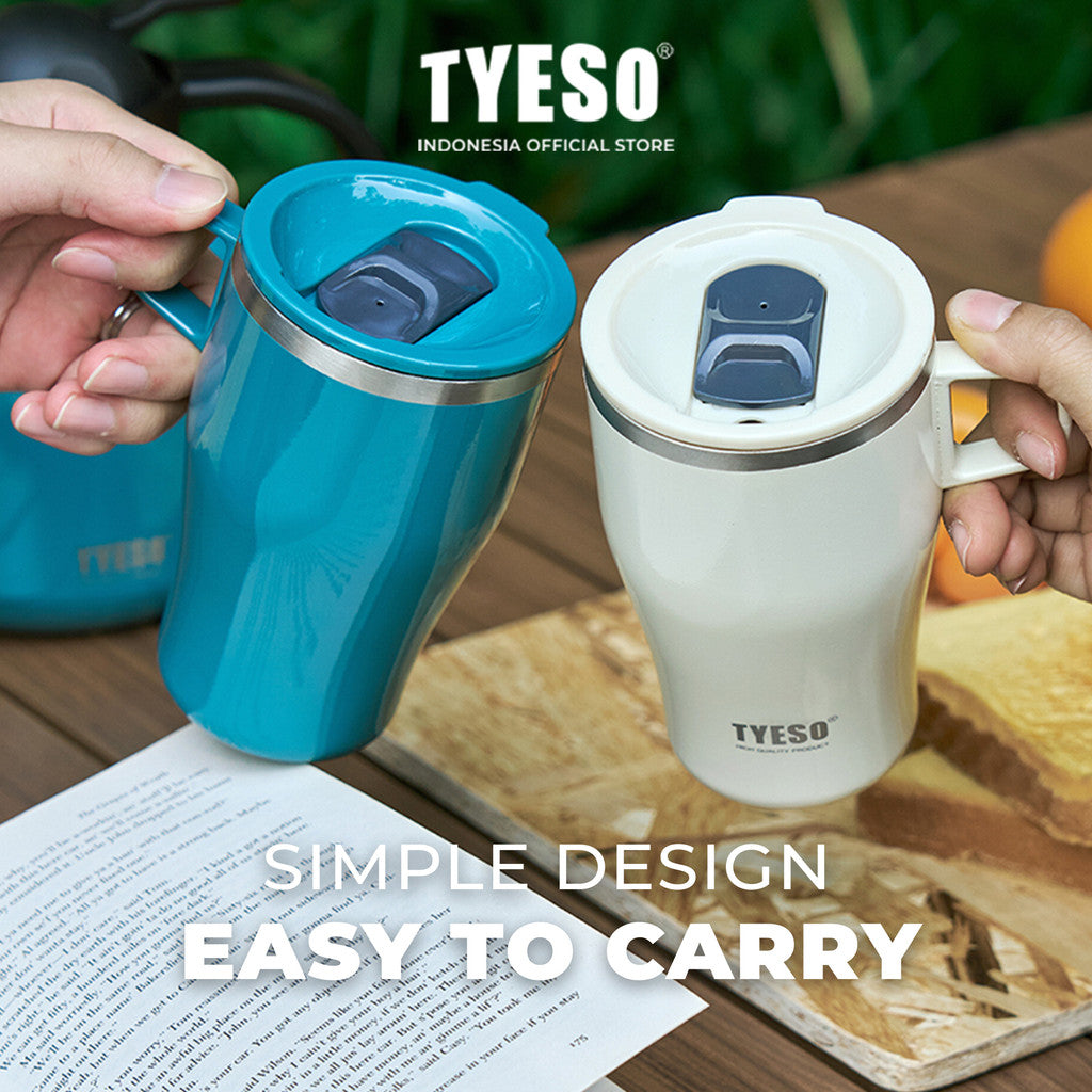 Tyeso Tumbler Table Mug Gelas 500ml Stainless Steel Cangkir Kopi Insulated Thermal Coffee Cup TS-8879