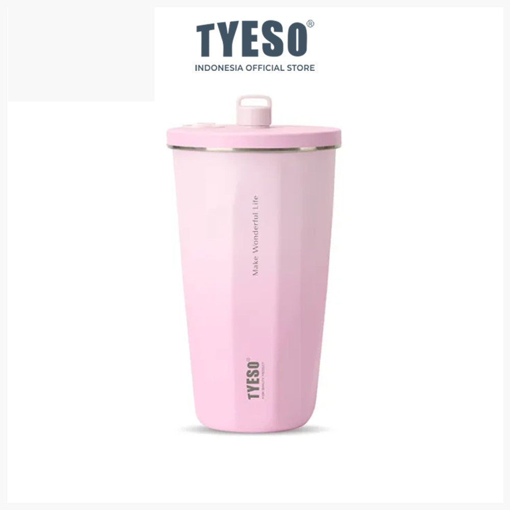 Tyeso Tumbler Gelas Kopi Gradasi Portable 600ml Stainless Steel Free Sedotan TS-8848 Original Resmi