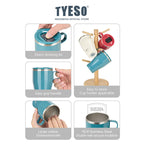 Tyeso Tumbler Gelas 400ml Stainless Steel Table Mug 304 Cangkir Kopi Insulated Coffee Cup TS-8878