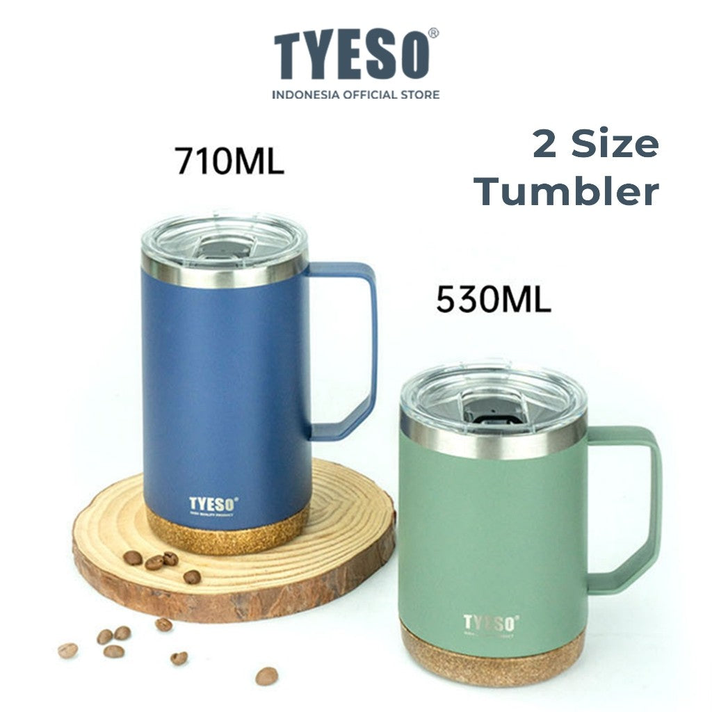 Tyeso Tumbler Mug Stainless Steel 710ml TS-8837 Gelas Motif Kayu Coffee Cup Vacuum Insulated