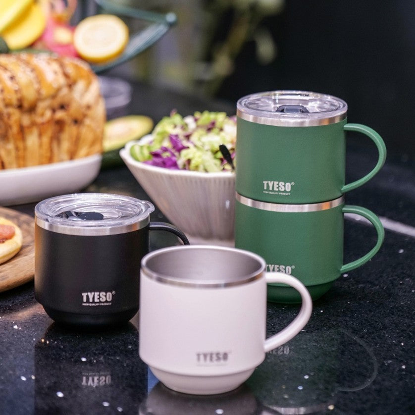 Tyeso Gelas Coffee Mug 330ml TS-8825 Stainless Steel Double Vacuum Insulated Tahan Panas 8 Jam