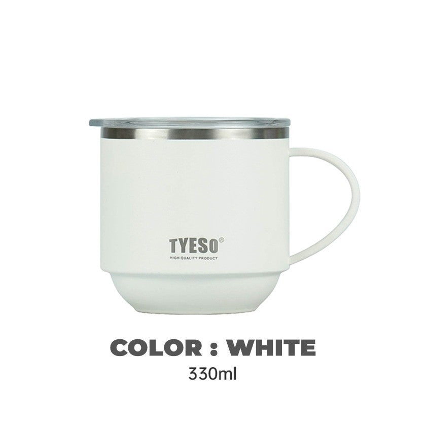 Tyeso Gelas Coffee Mug 330ml TS-8825 Stainless Steel Double Vacuum Insulated Tahan Panas 8 Jam