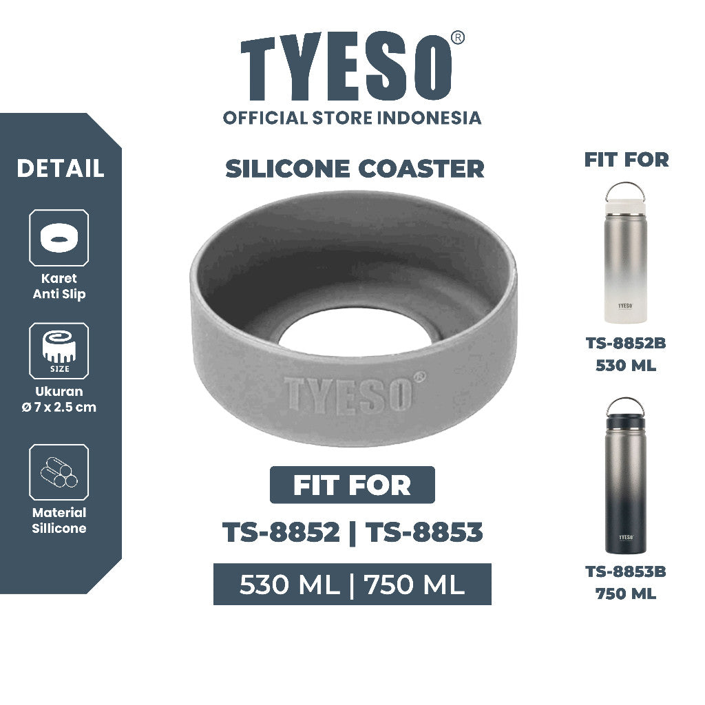 Tyeso Karet Anti Slip Tumbler 530ml/750ml TS-8852/TS-8853 - TS-8102 Silicone Coaster