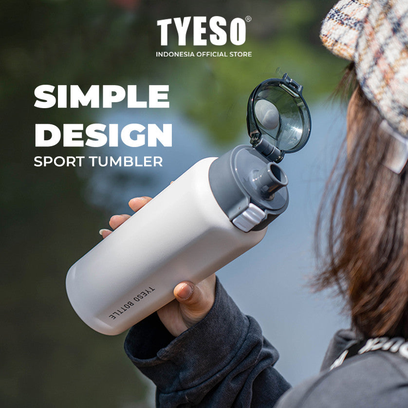 Tyeso Botol Minum 600 mL Square TS 8817 Thermos Cup Portable Stainless Steel BPA FREE 20 Oz