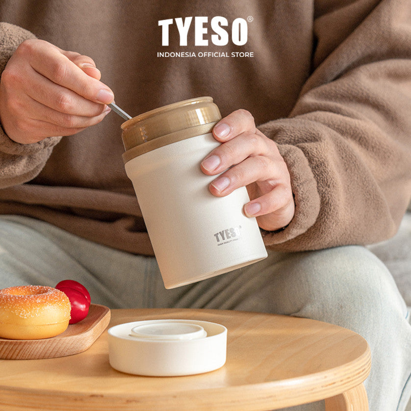 Tyeso Food Jar 450ML Lunch Box SUS 316 Stainless Steel TS-8871 Wadah Tempat Penyimpanan Bekal Makanan Tahan Panas Dan Dingin