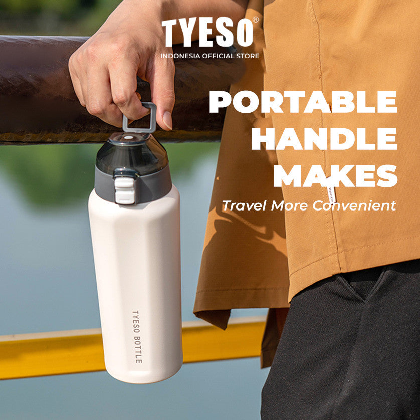 Tyeso Botol Minum 600 mL Square TS 8817 Thermos Cup Portable Stainless Steel BPA FREE 20 Oz